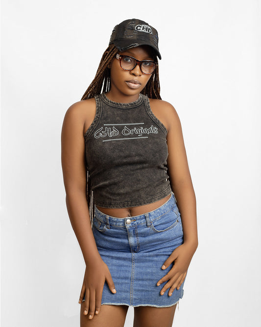 Chdoriginals Female Tank top - Black (Acid Wash)